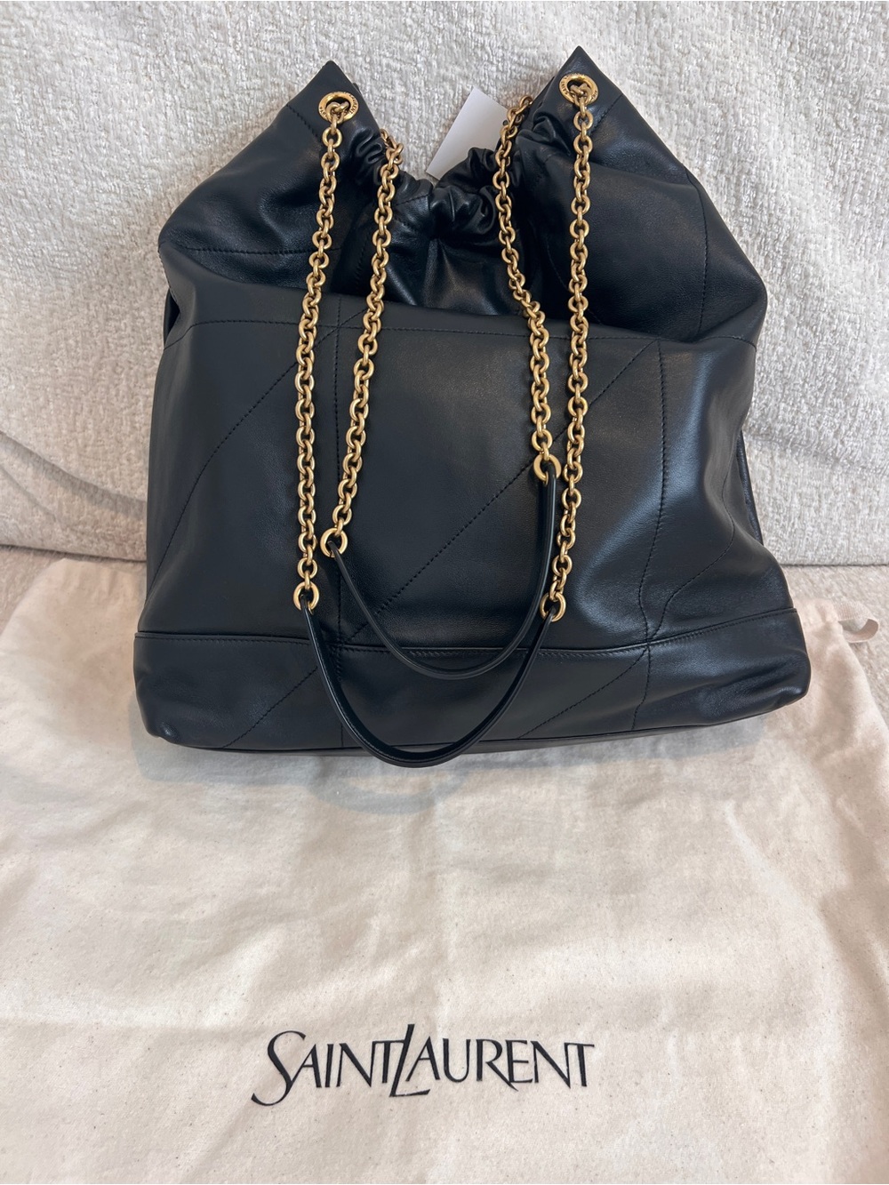 NEW Saint Laurent Jamie Large Black shoulder bag Tote with Gold YSL Hardware. - Picture 4 of 4